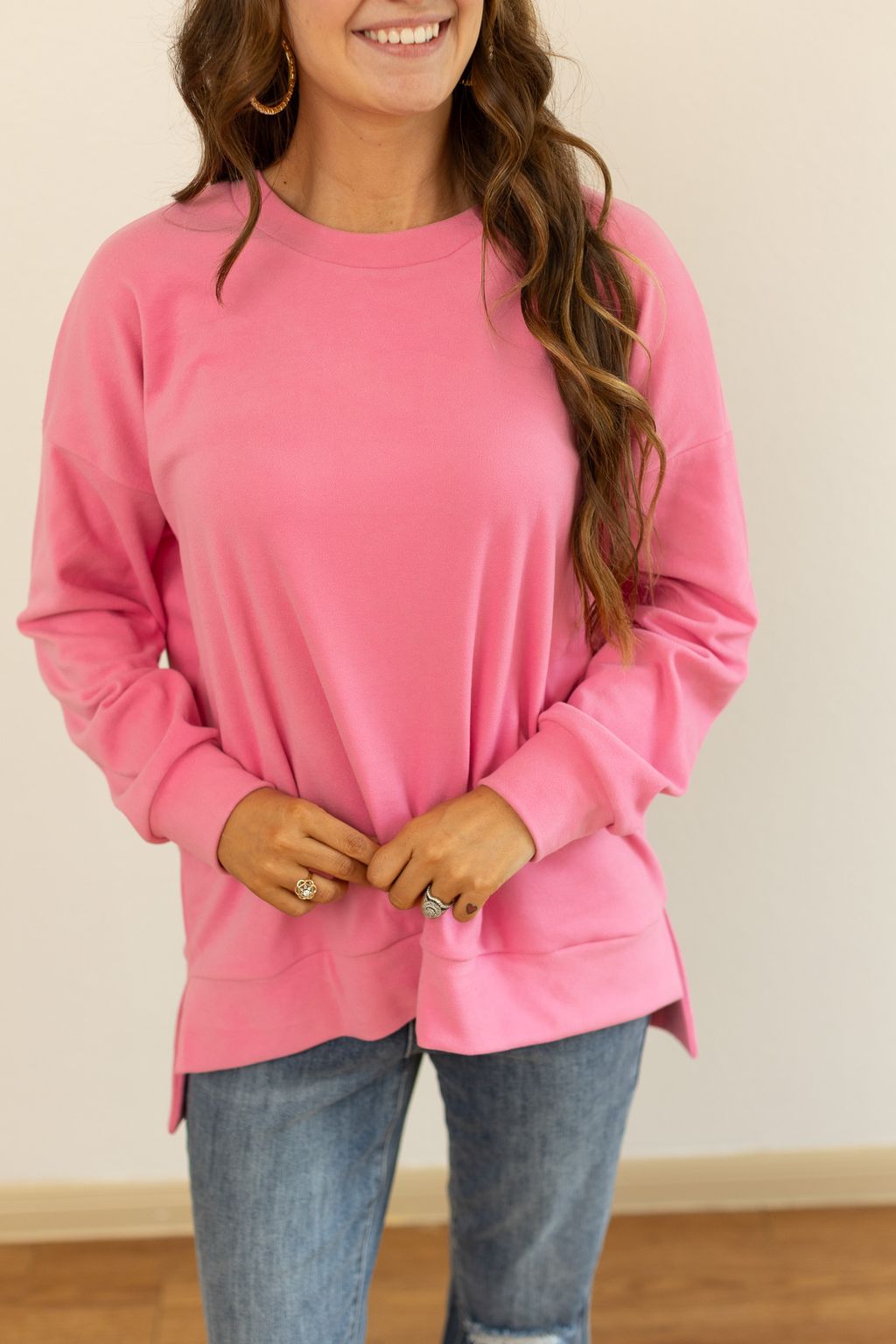 7907b Micro Fleece Crewneck, Pink – GRACE & EMMA® Wholesale | Southern Grace ...