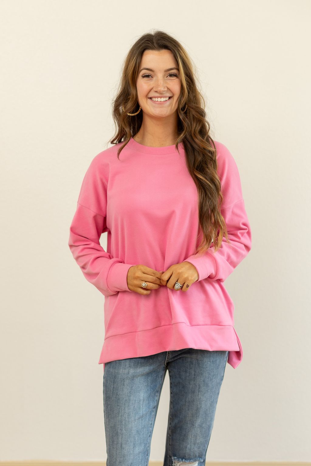 7907b Micro Fleece Crewneck, Pink – GRACE & EMMA® Wholesale | Southern Grace ...